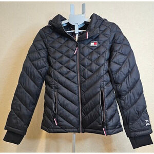 Tommy Hilfiger M Women's w/ Bag Packable Puffer Jacket Hooded Zip Pockets